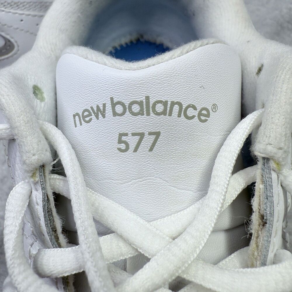 New Balance 577 Shoes Womens White Size 8.5 Lace‑Up Walking Tennis Lace Up - Picture 10 of 11